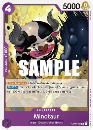 Minotaur #OP02-087 · Paramount War Pre-Release Cards One Piece card