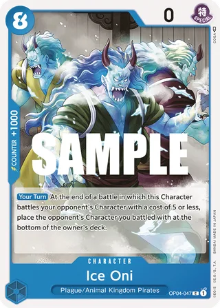 Ice Oni #OP04-047 · Kingdoms of Intrigue Pre-Release Cards One Piece card