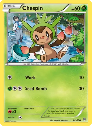 Chespin #8 · BREAKthrough Pokémon card