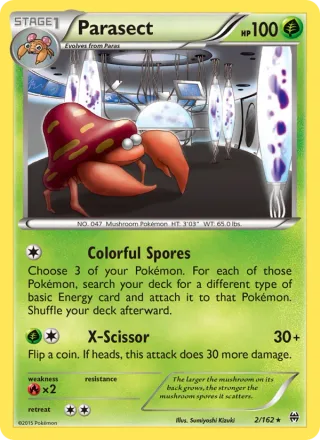 Parasect #2 · BREAKthrough Pokémon card