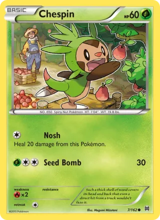 Chespin #7 · BREAKthrough Pokémon card
