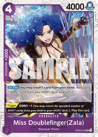 Miss Doublefinger(Zala) (Full Art) #OP05-073-full-art · Premium Booster -The Best- One Piece card
