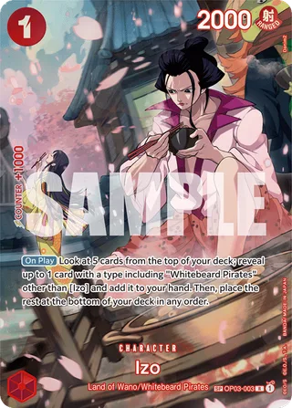 Izo (SP) #OP03-003-sp · 500 Years in the Future One Piece card