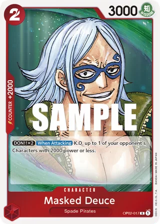 Masked Deuce #OP02-017 · Paramount War One Piece card
