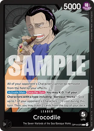 Crocodile #OP14-079 · The Azure Sea's Seven One Piece card