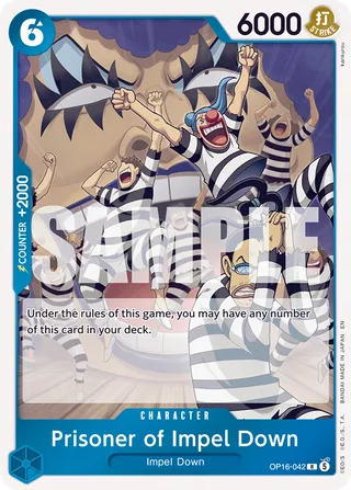 Prisoner of Impel Down #OP16-042 · The Time of Battle One Piece card