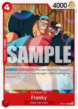Franky #OP11-012 · A Fist of Divine Speed Release Event Cards One Piece card