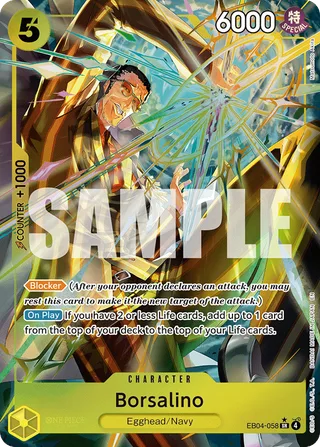 Borsalino (Alternate Art) #EB04-058-alternate-art · Adventure on Kami's Island One Piece card