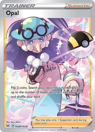 Opal #TG28 · Lost Origin Trainer Gallery Pokémon card