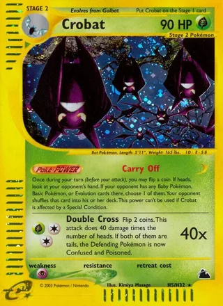 Crobat #H05 · Skyridge Pokémon card