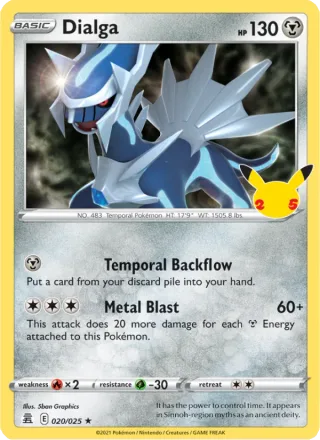 Dialga #20 · Celebrations Pokémon card