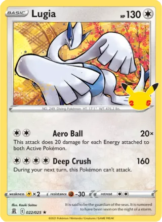 Lugia #22 · Celebrations Pokémon card