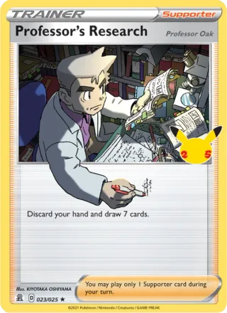 Professor's Research (Professor Oak) #23 · Celebrations Pokémon card