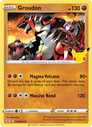 Groudon #17 · Celebrations Pokémon card