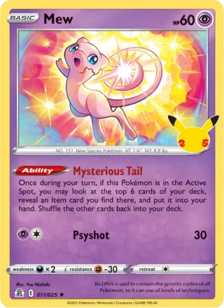 Mew #11 · Celebrations Pokémon card