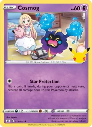 Cosmog #13 · Celebrations Pokémon card