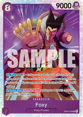 Foxy #EB04-036 · The Azure Sea's Seven One Piece card