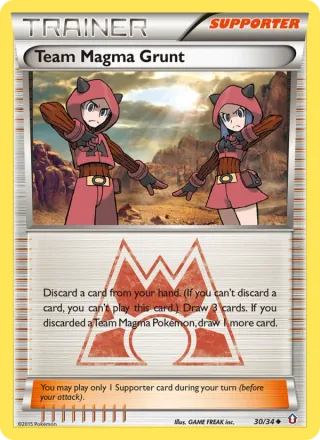 Team Magma Grunt #30 · Double Crisis Pokémon card