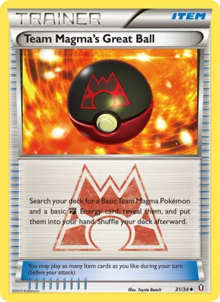 Team Magma's Great Ball card