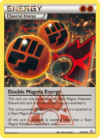 Double Magma Energy #34 · Double Crisis Pokémon card