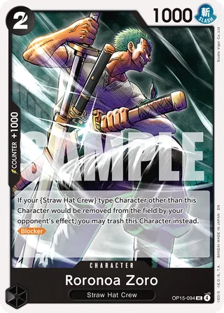 Roronoa Zoro #OP15-094 · Adventure on Kami's Island One Piece card