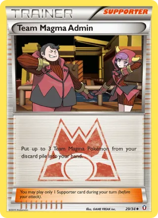 Team Magma Admin #29 · Double Crisis Pokémon card