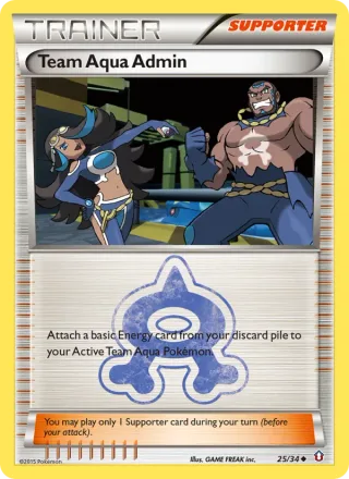 Team Aqua Admin #25 · Double Crisis Pokémon card