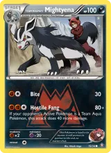 Team Magma's Mightyena · Double Crisis Pokémon card