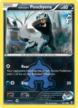 Team Aqua's Poochyena · Double Crisis Pokémon card