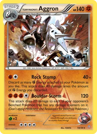 Team Magma's Aggron #14 · Double Crisis Pokémon card