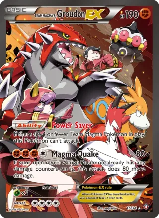 Team Magma's Groudon EX #15 · Double Crisis Pokémon card