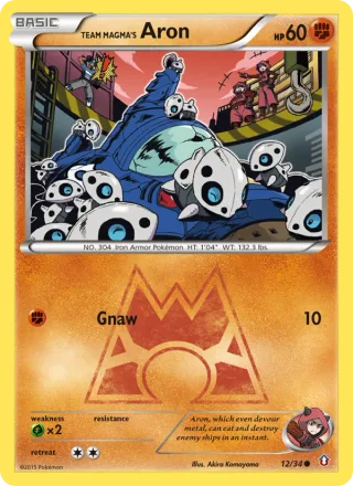 Team Magma's Aron #12 · Double Crisis Pokémon card