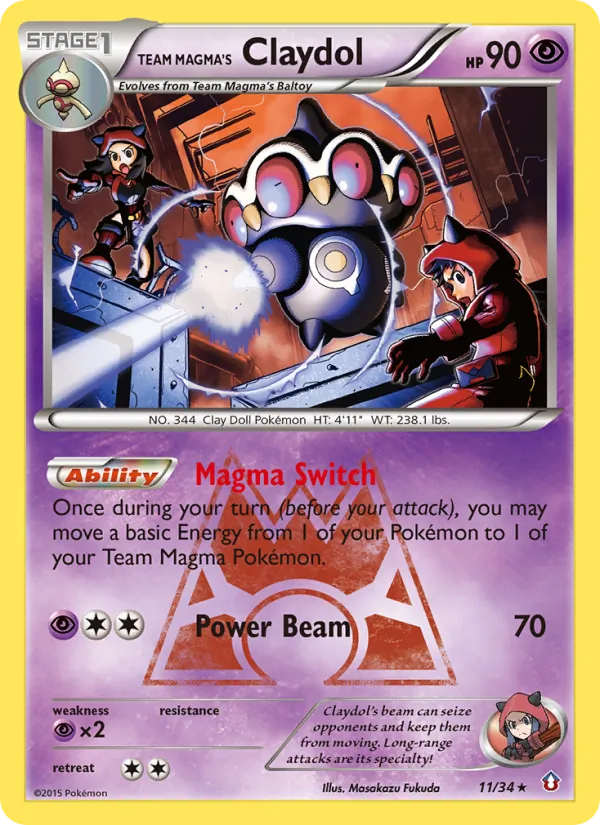 Team Magma's Claydol full card art
