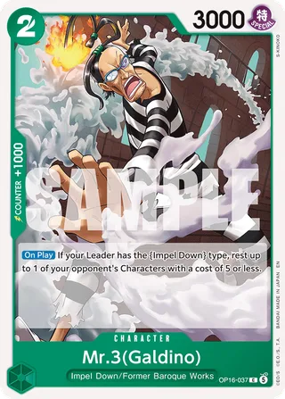 Mr.3(Galdino) #OP16-037 · The Time of Battle Release Event Cards One Piece card