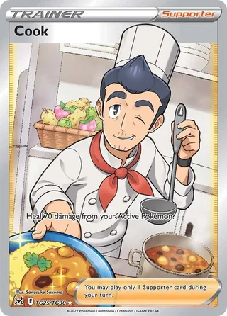 Cook #TG25 · Lost Origin Trainer Gallery Pokémon card
