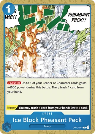 Ice Block Pheasant Peck #OP12-057 · Legacy of the Master One Piece card