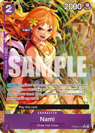 Nami (Alternate Art) #PRB02-012-alternate-art · Premium Booster -The Best- Vol. 2 One Piece card