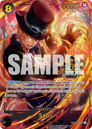 Sabo (Japanese Version 3rd Anniversary Set) #OP07-118-japanese-version-3rd-anniversary-set · One Piece Promotion Cards One Piece card
