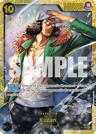 Kuzan (Alternate Art) #OP02-121-alternate-art · Premium Booster -The Best- One Piece card