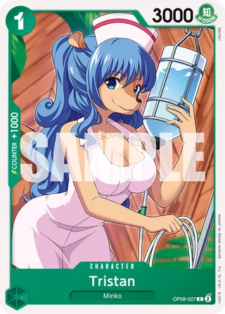 Tristan #OP08-027 · Two Legends Pre-Release Cards One Piece card