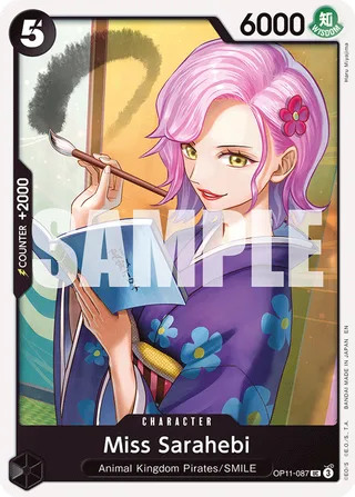 Miss Sarahebi #OP11-087 · A Fist of Divine Speed Release Event Cards One Piece card