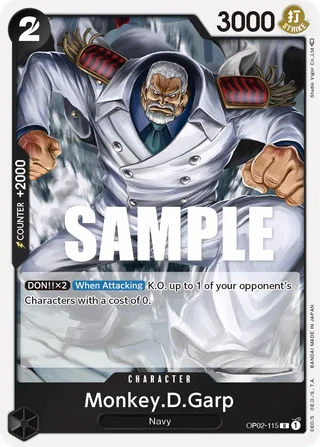Monkey.D.Garp #OP02-115 · Paramount War One Piece card