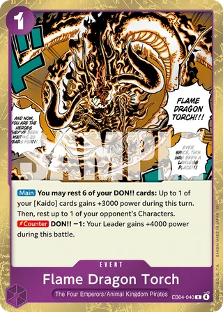 Flame Dragon Torch #EB04-040 · The Azure Sea's Seven One Piece card