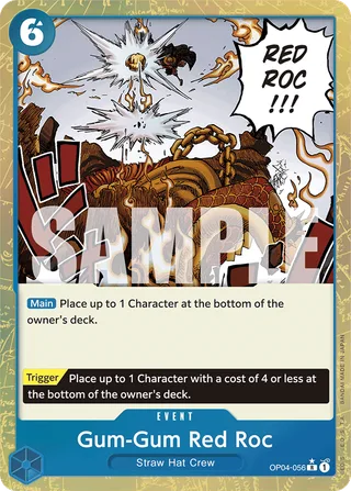 Gum-Gum Red Roc (Alternate Art) #OP04-056-alternate-art · Premium Booster -The Best- One Piece card