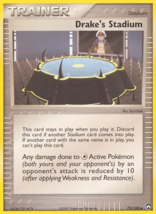 Drake's Stadium #72 · Power Keepers Pokémon card