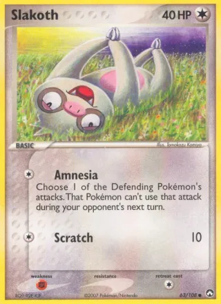 Slakoth #63 · Power Keepers Pokémon card