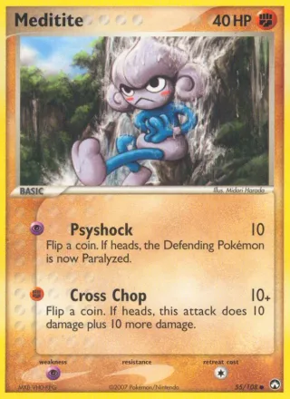 Meditite #55 · Power Keepers Pokémon card