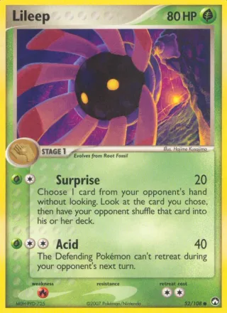 Lileep #52 · Power Keepers Pokémon card