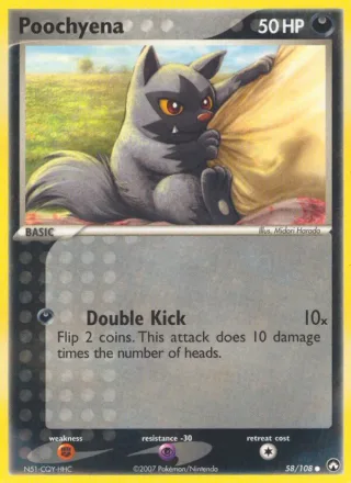 Poochyena #58 · Power Keepers Pokémon card