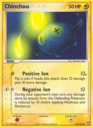 Chinchou #49 · Power Keepers Pokémon card
